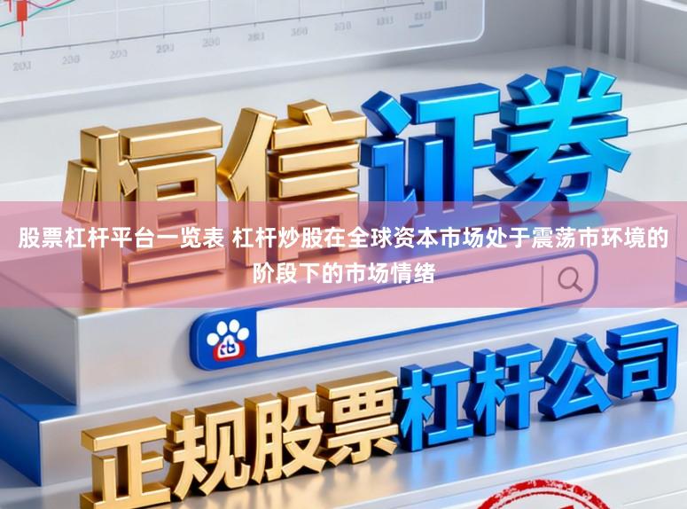 股票杠杆平台一览表 杠杆炒股在全球资本市场处于震荡市环境的阶段下的市场情绪